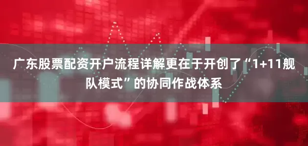 广东股票配资开户流程详解更在于开创了“1+11舰队模式”的协同作战体系